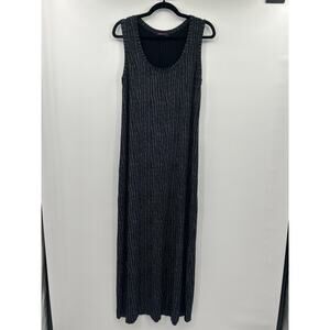 Fresh Produce Maxi Dress USA Made Rayon Lycra Sleeveless Size M Minimalist